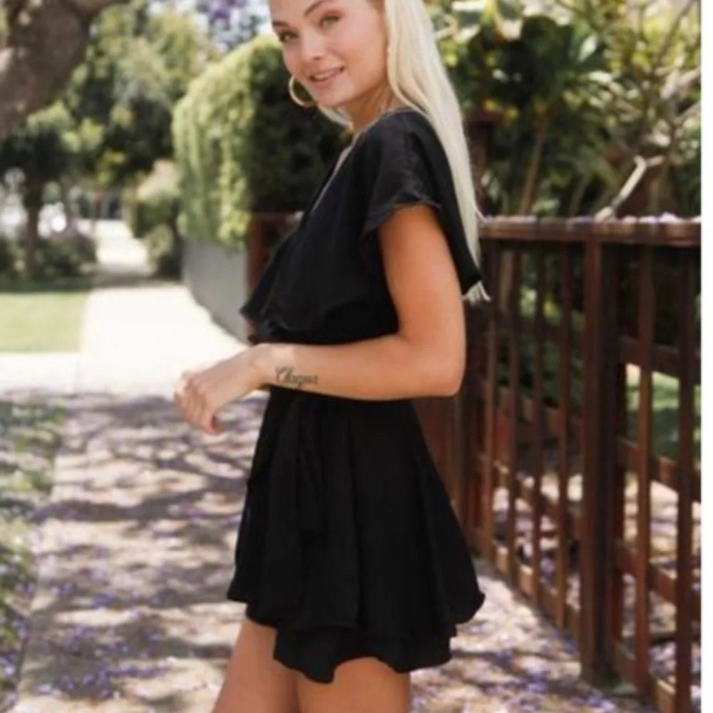 American Threads Sky Fall Ruffle Romper - Picture 2 of 3